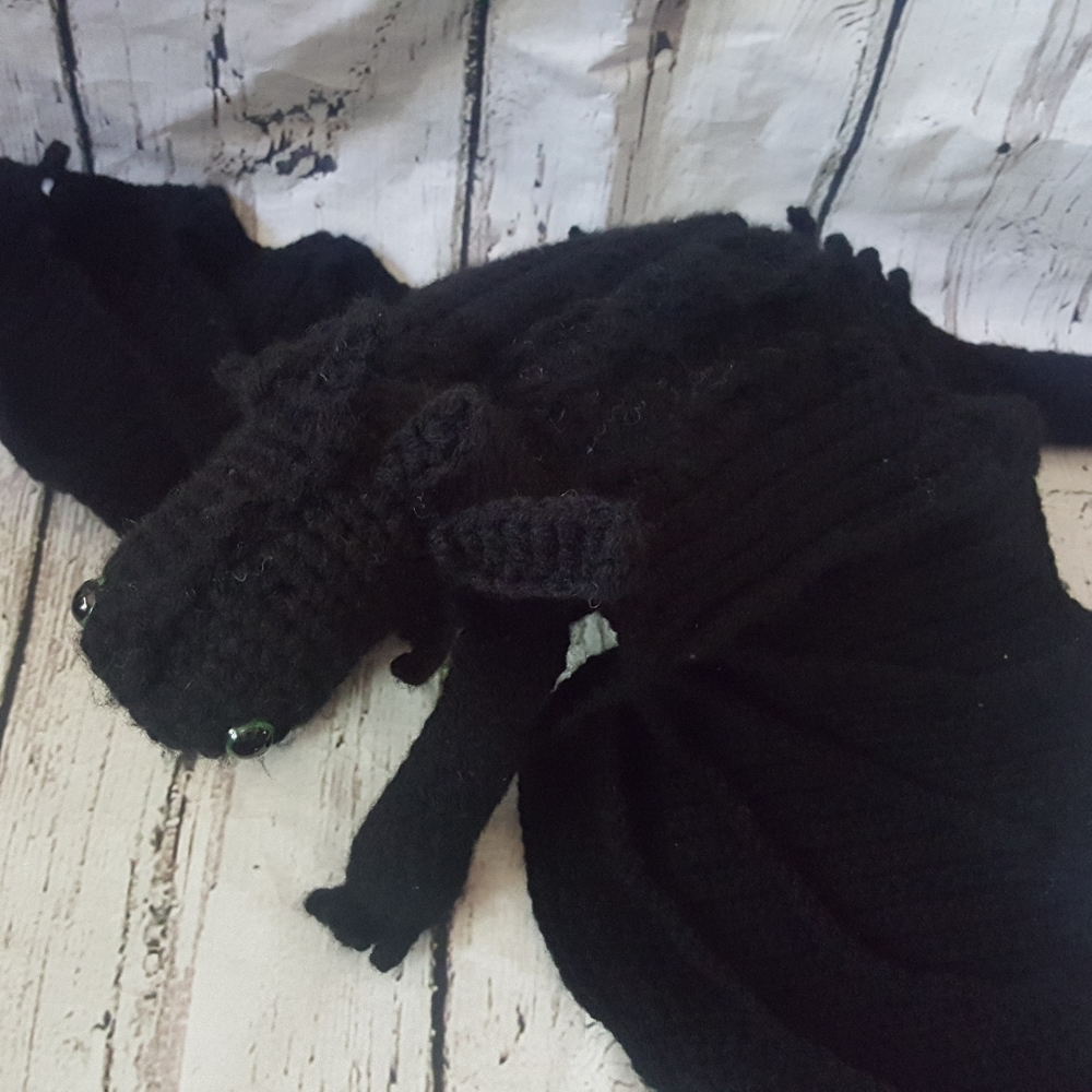 Toothless Crochet Dragon Amigurumi - Picture 2 of 15